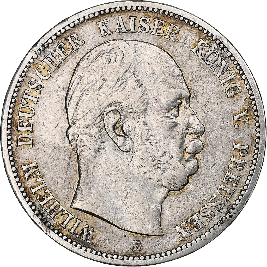 Prussia, Wilhelm I, 5 Mark, 1876, Hannover, Argento, BB