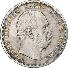 Prussia, Wilhelm I, 5 Mark, 1876, Hannover, Argento, BB