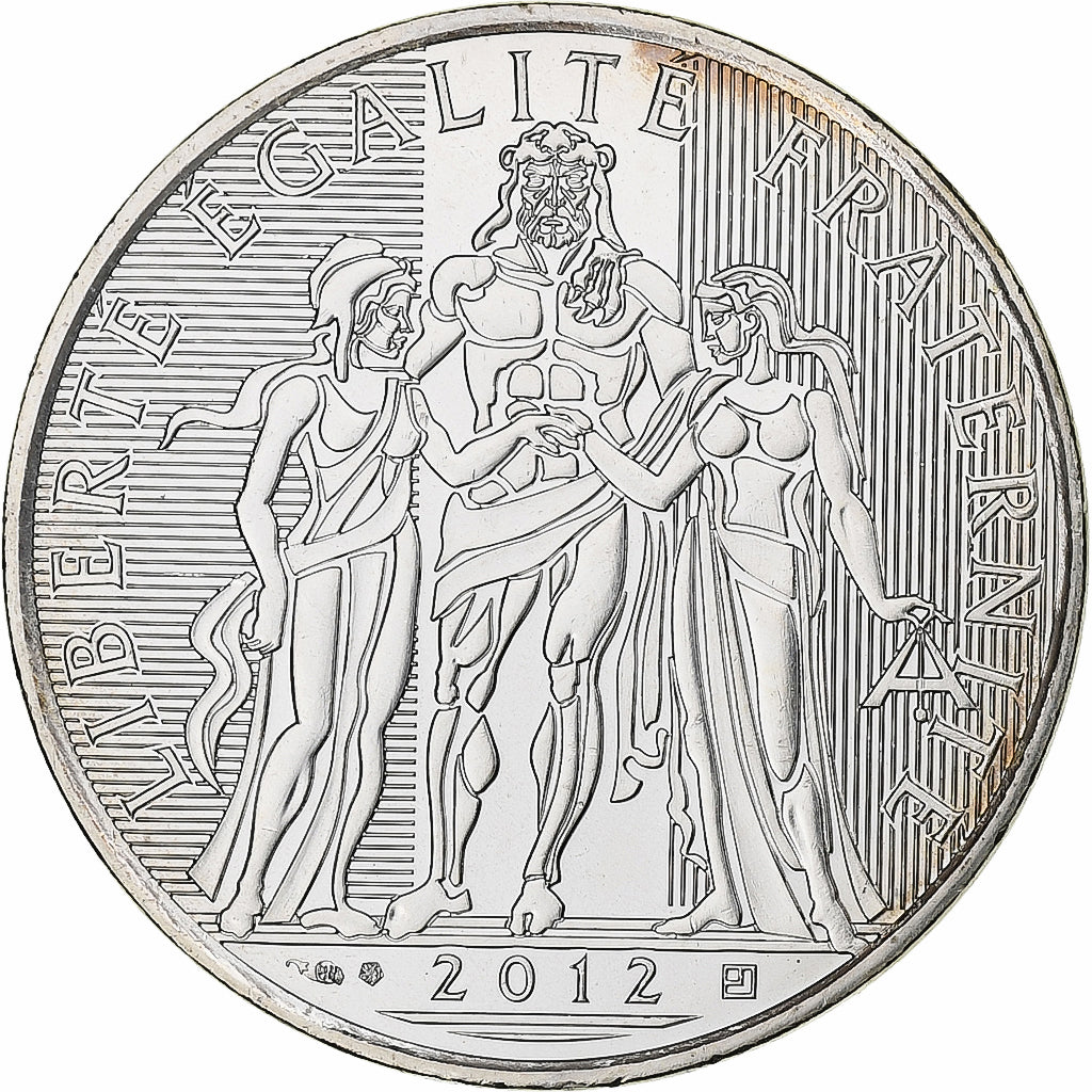 France, 10 Euro, Hercule, 2012, Pessac, Silver, MS(63)