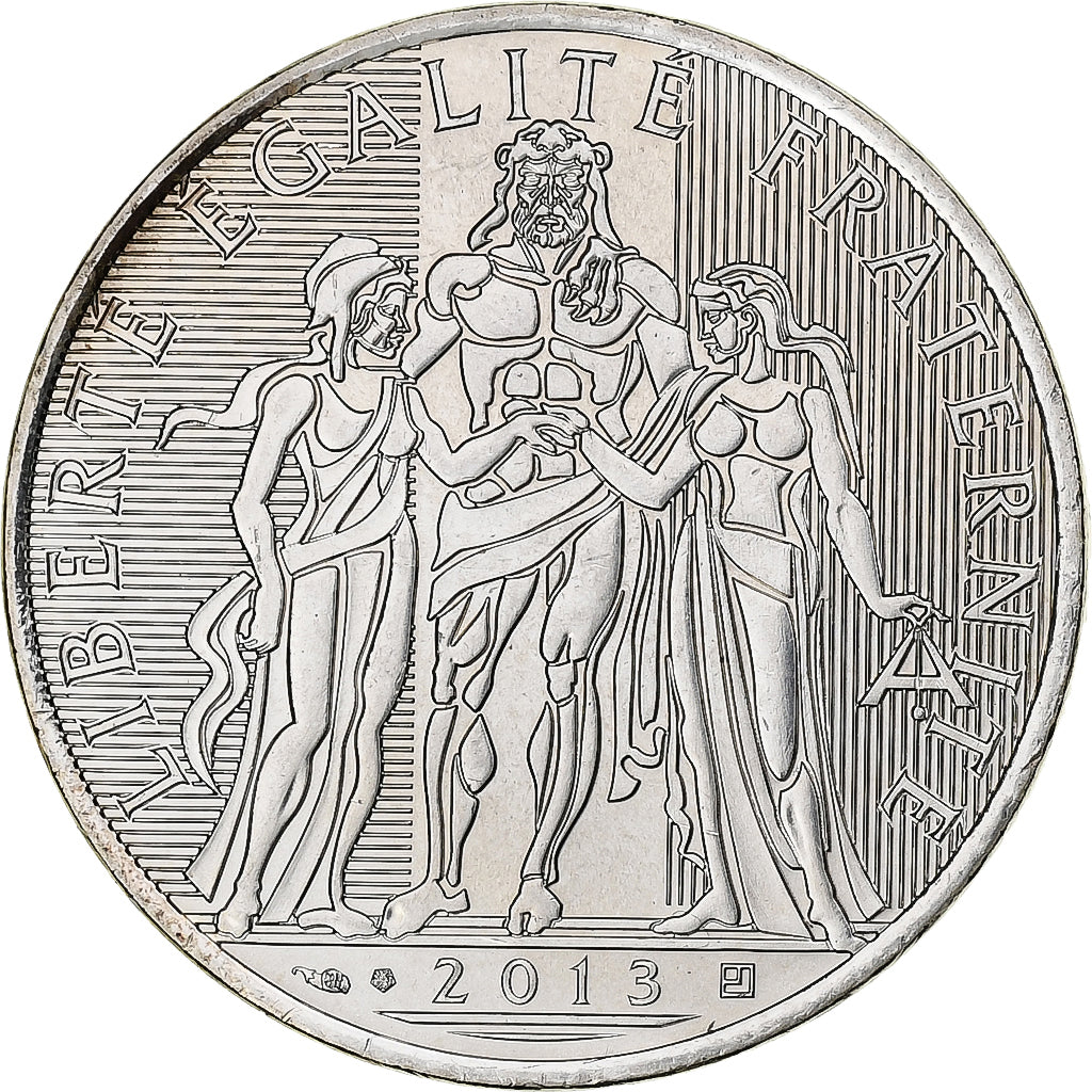 Francja, 10 Euro, Hercule, 2013, Pessac, Srebro, MS(63)