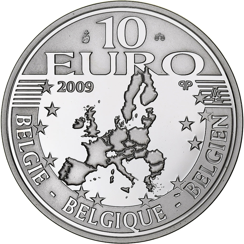Belgien, 10 Euro, Albert II, PP, 2009, Brussels, Silber, STGL