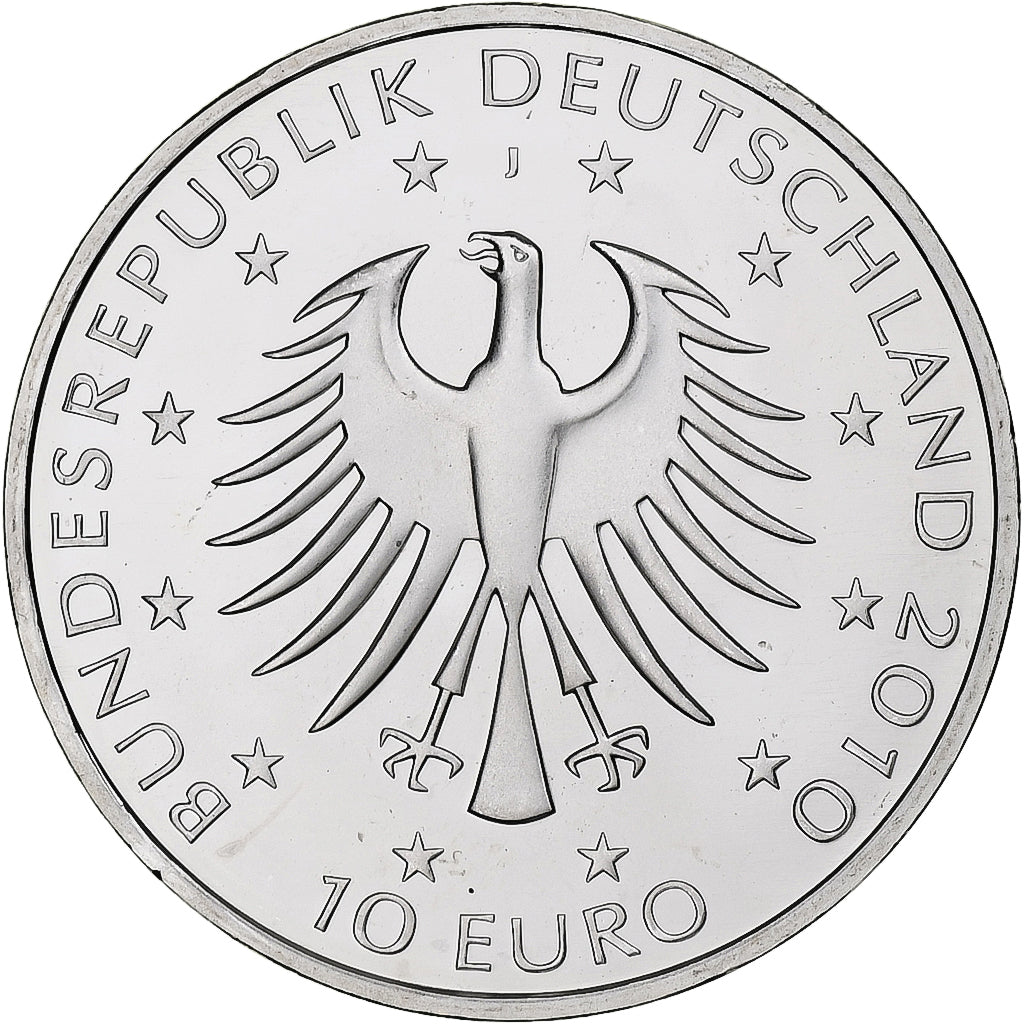 Allemagne, 10 Euro, Robert Schumann, BE, 2010, Hamburg, Argent, SPL
