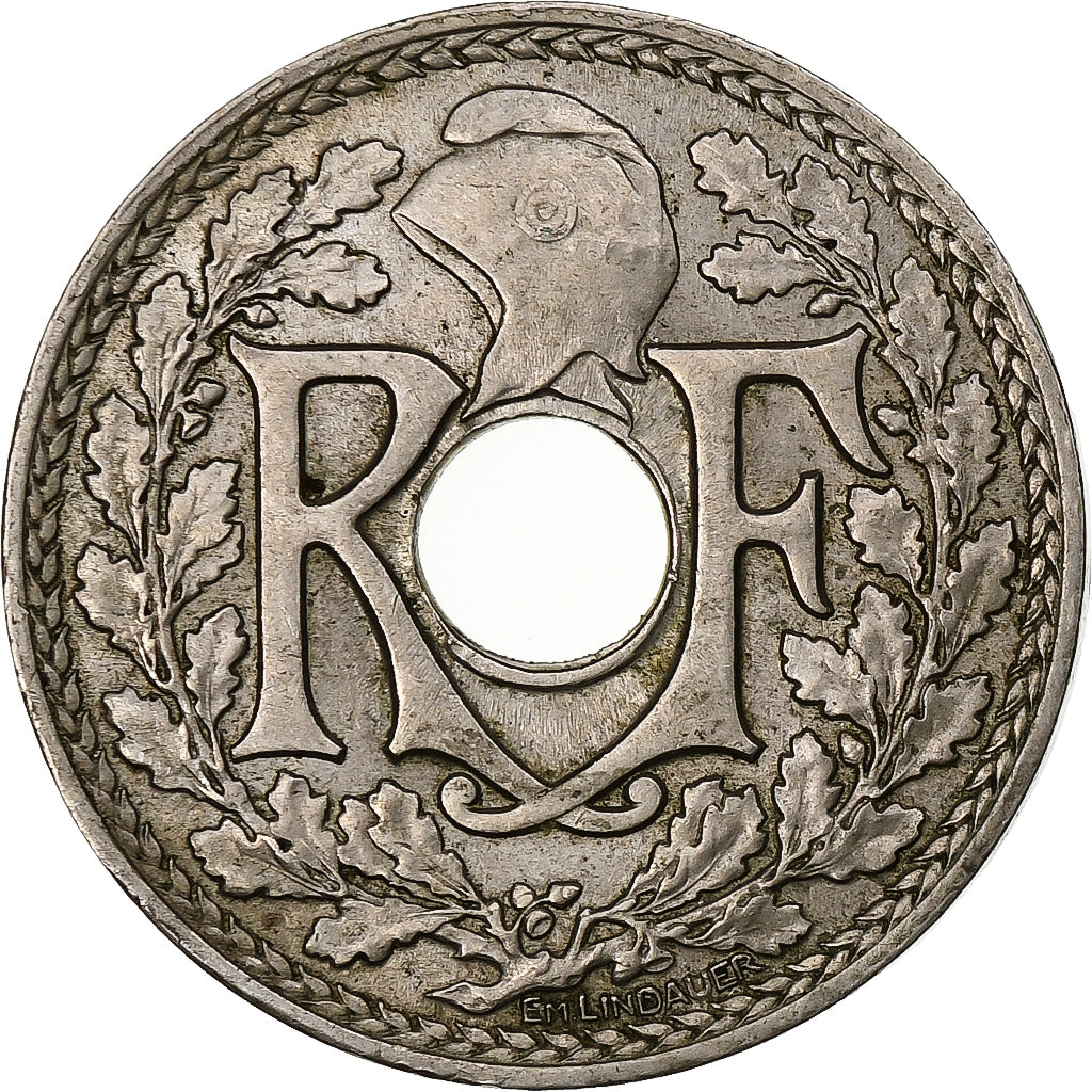 Francja, 25 Centimes, Lindauer, 1917, Paris, Cupronickel, AU(50-53)