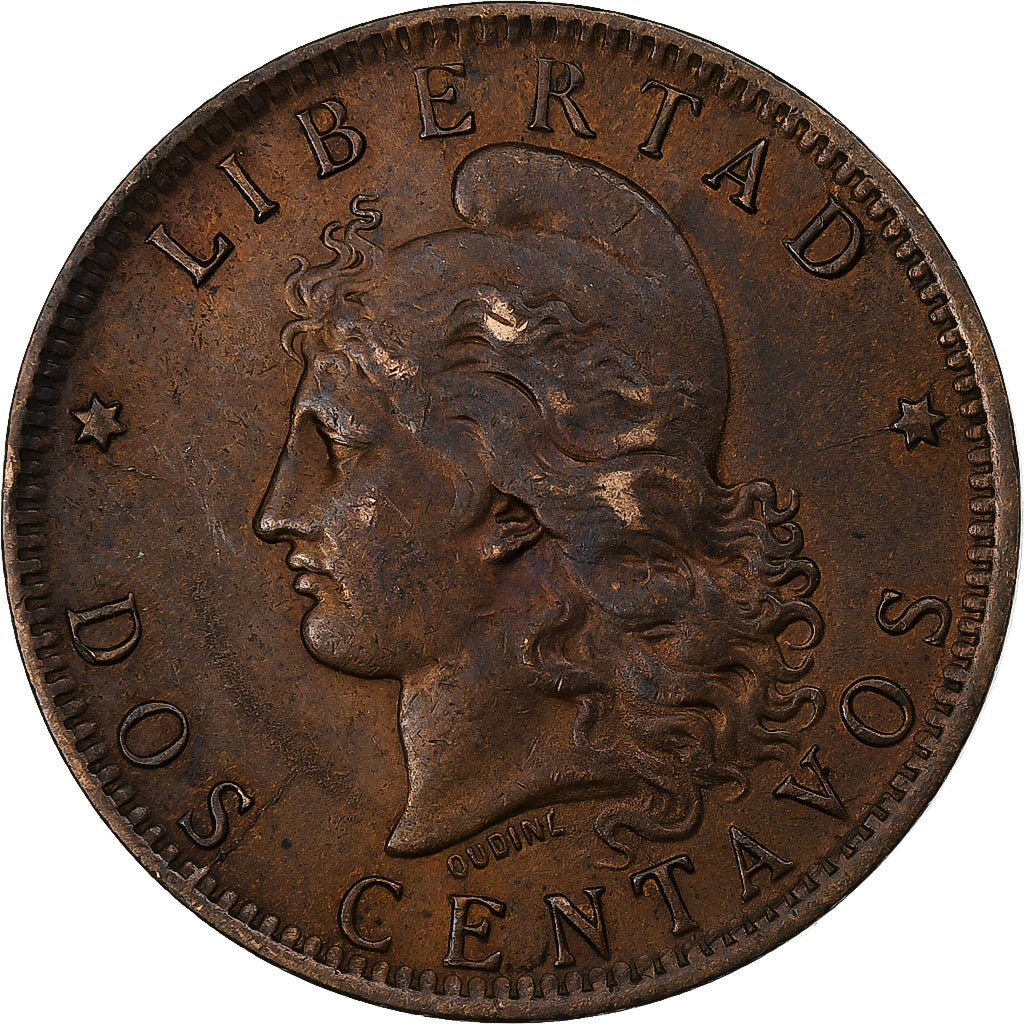 Argentina, 2 Centavos, 1891, Bronce, MBC+