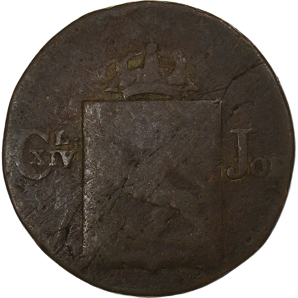 Noruega, Carl XIV, 1 Skilling, 1820, Kongsberg, Cobre, F(12-15)