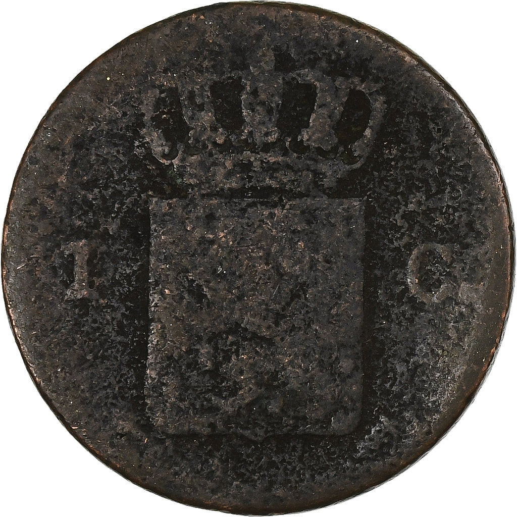 Paesi Bassi, William I, Cent, 1822, Utrecht, Rame, B+