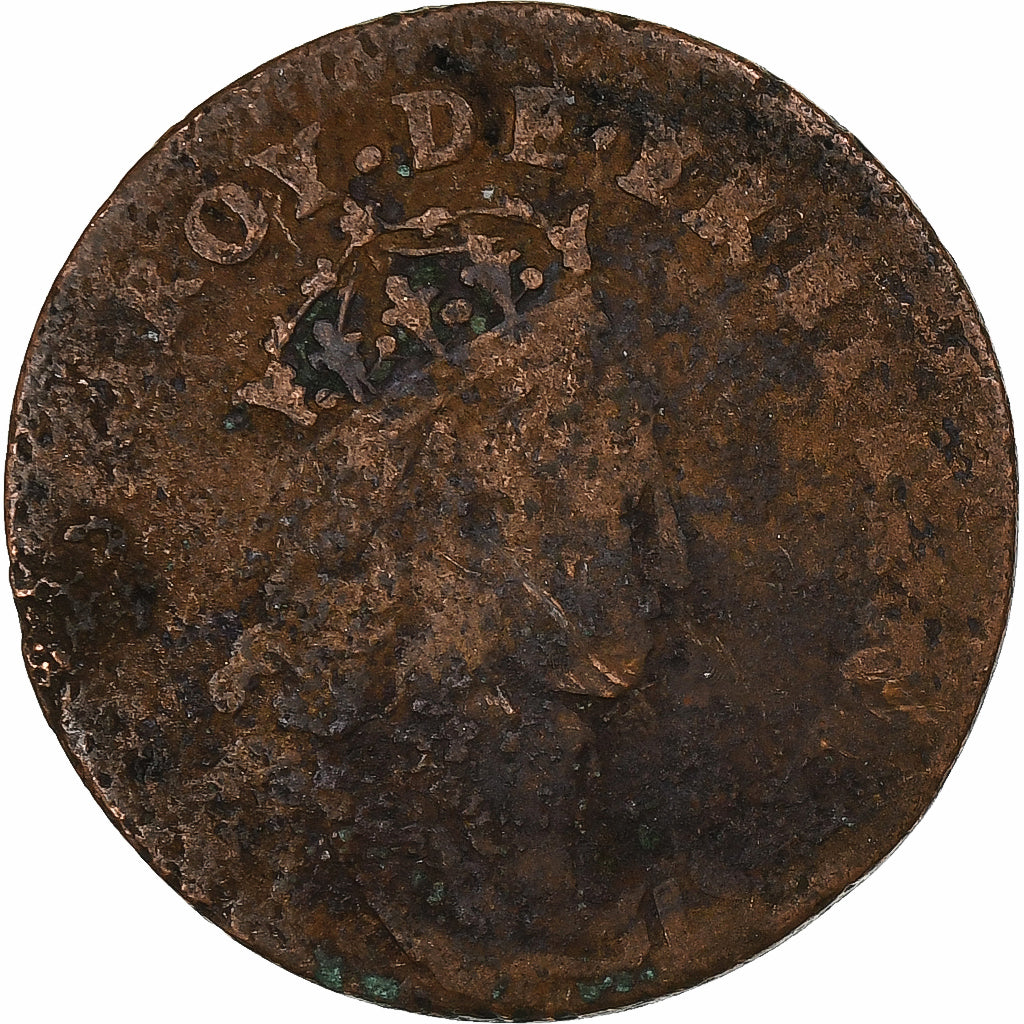 França, Louis XIV, Liard de France, Acquigny, Cobre, F(12-15)