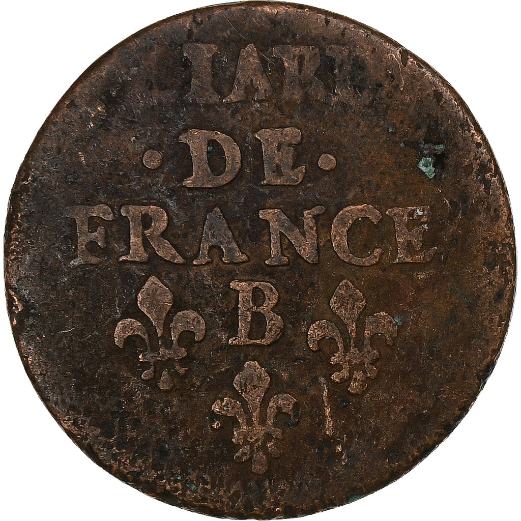 França, Louis XIV, Liard de France, Acquigny, Cobre, F(12-15)