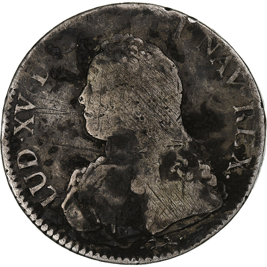 Francia, Louis XV, Ecu aux branches d'olivier, 1736, Argento, MB