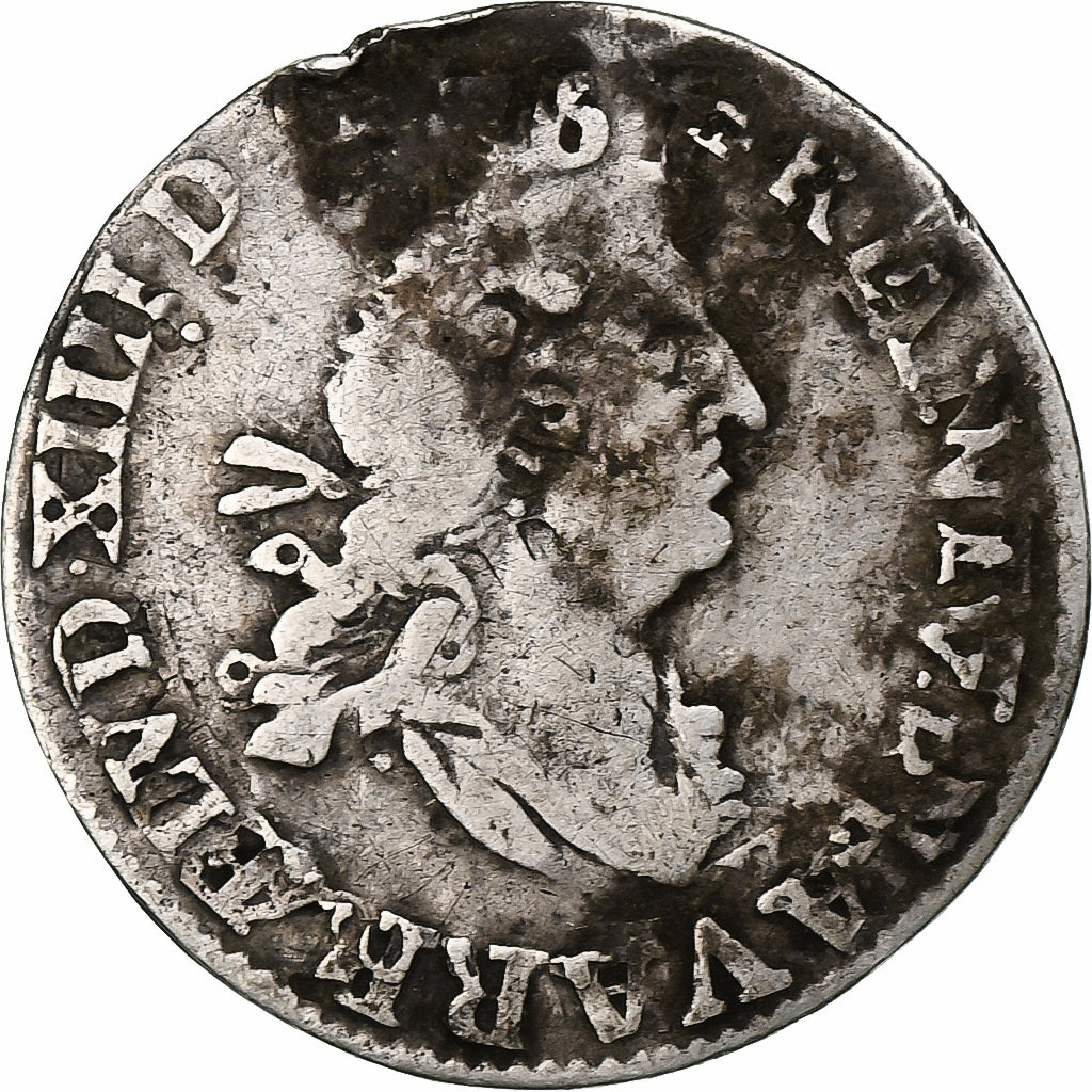 France, Louis XIV, 4 Sols aux 2 L, Paris, Silver, VF(20-25)