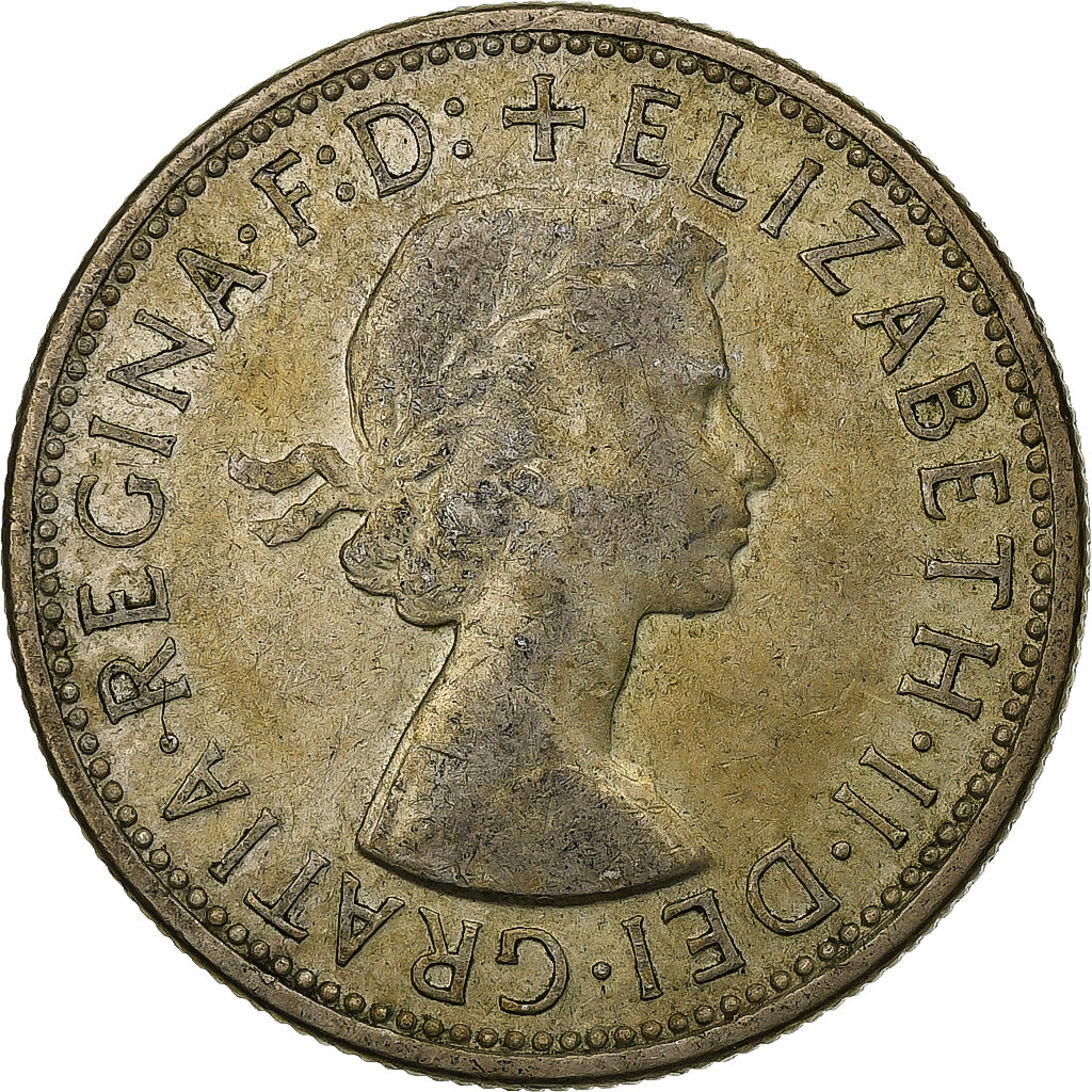 Australia, Elizabeth II, Florin, 1954, Melbourne, Silver, VF(30-35)