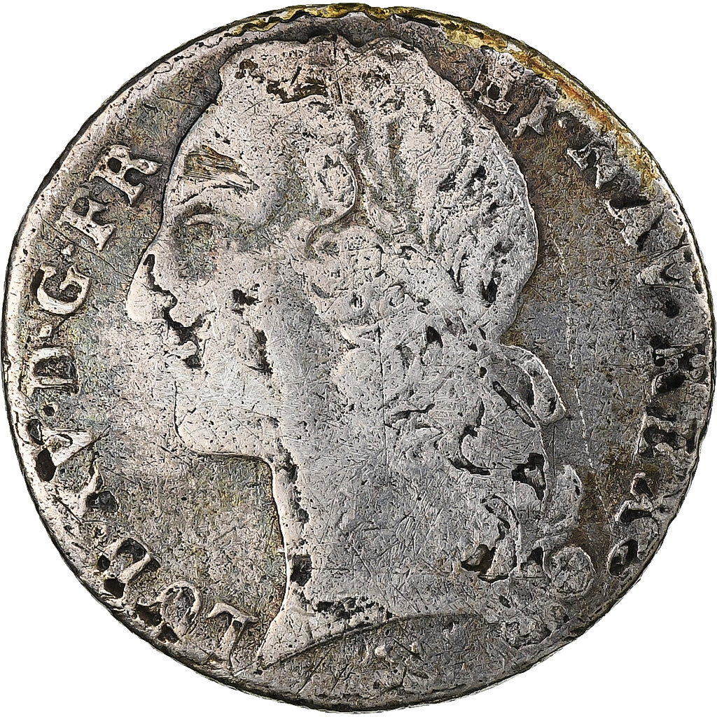 France, Louis XV, 1/10 Ecu, 1742, Silver, VF(20-25)