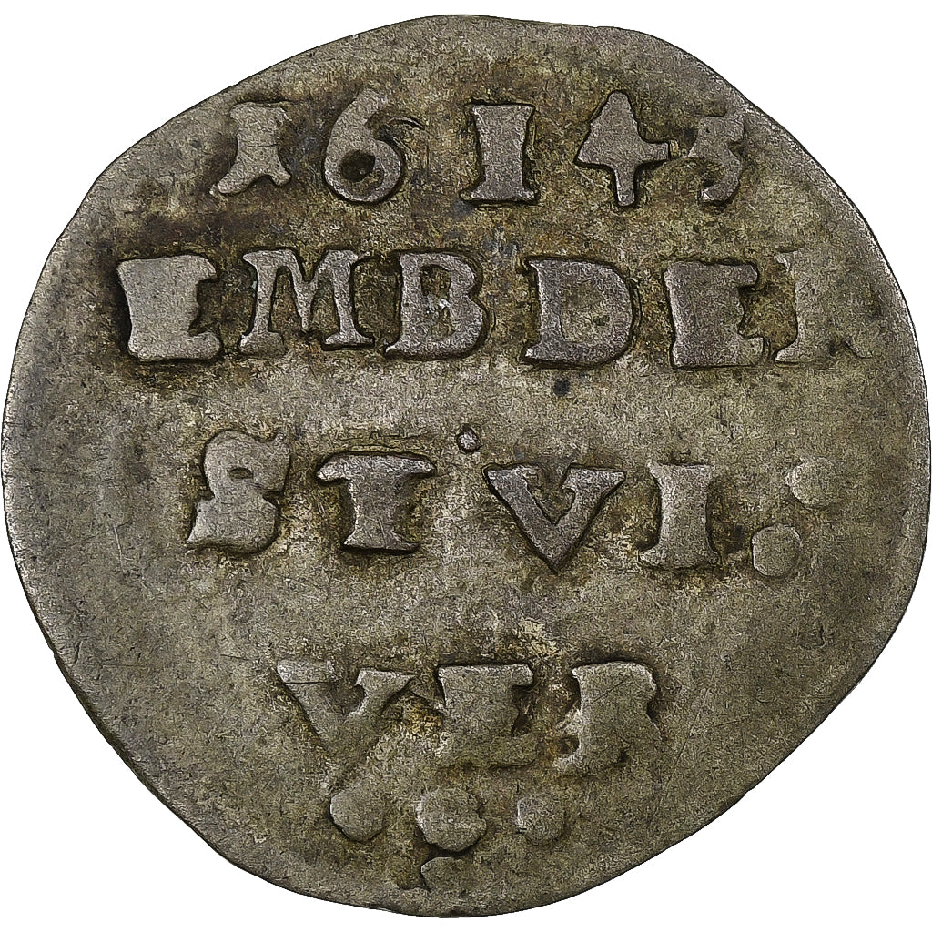Netherlands, Stuiver, 1614, Silver, VF(20-25)