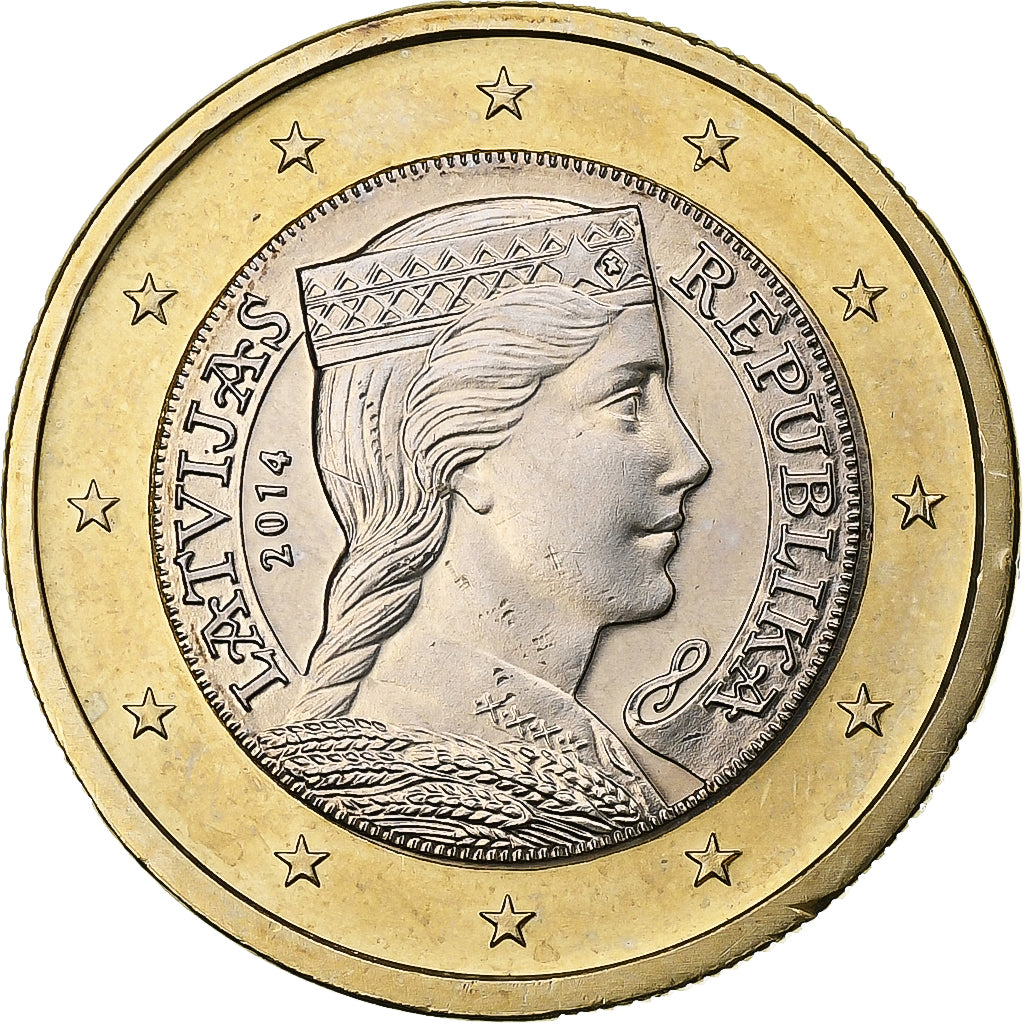 Latvia, Euro, 2014, Bi-Metallic, MS(63)