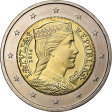 Letland, 2 Euros, 2014, Bi-Metallic, UNC-