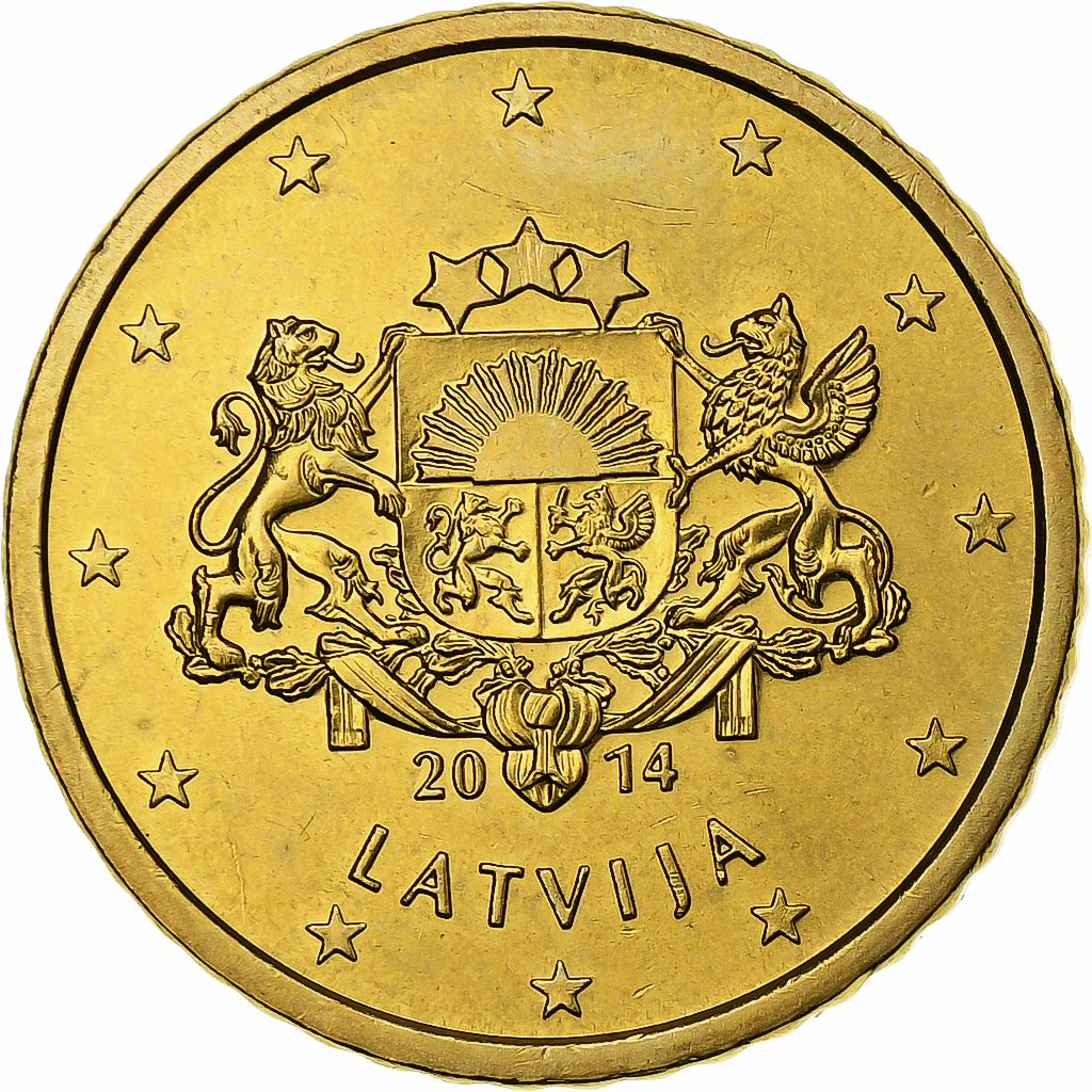 Latvia, 50 Centimes, 2014, Nordic gold, MS(63)