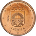 Latvia, 1 Centime, 2014, Copper Plated Steel, MS(63)