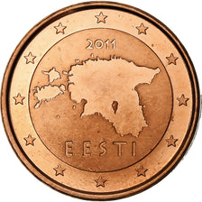 Estland, 1 Centime, 2011, Vantaa, Copper Plated Steel, UNC-
