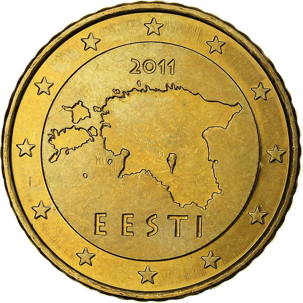 Estonie, 50 Centimes, 2011, Vantaa, Or nordique, SPL