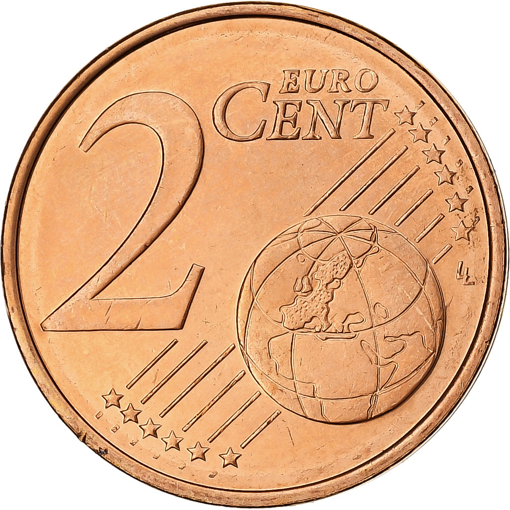 Cypr, 2 Centimes, 2008, Miedź platerowana stalą, MS(63)