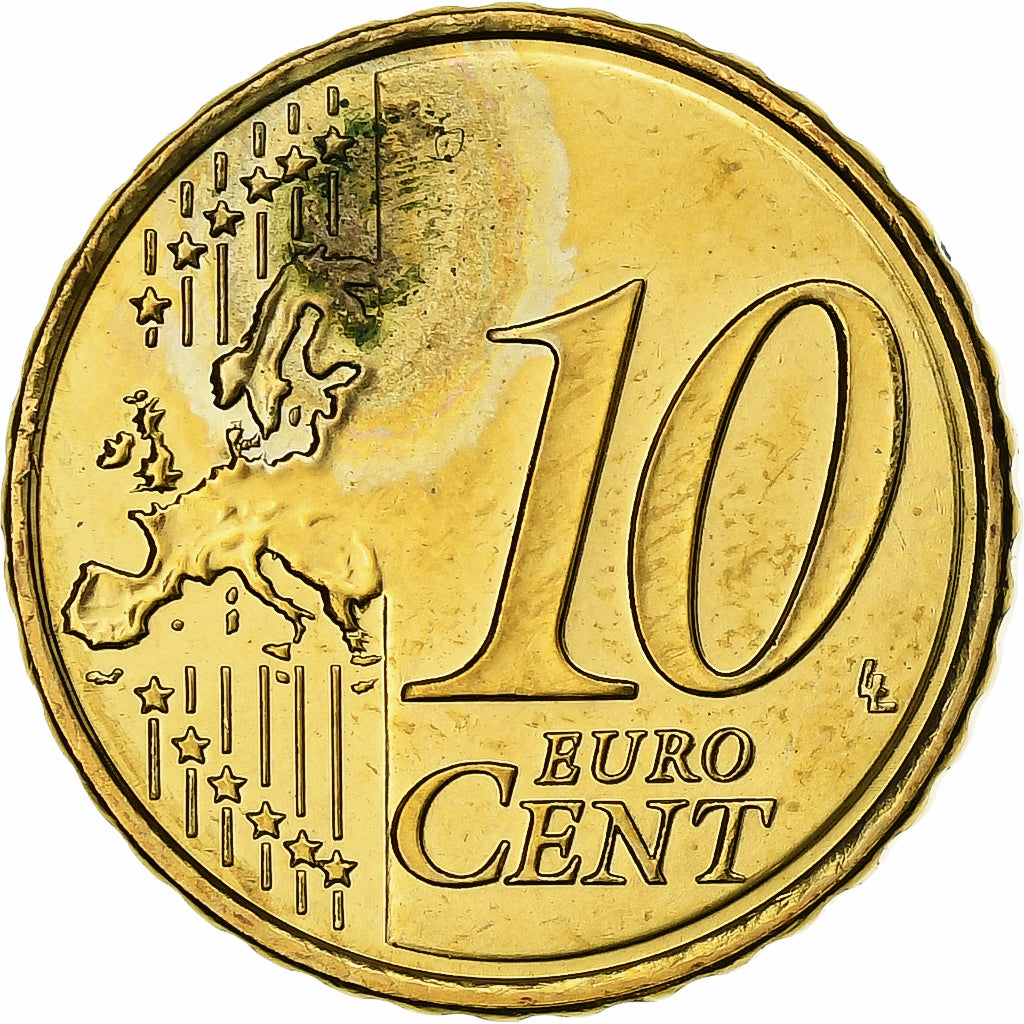Chipre, 10 Centimes, 2008, Nordic gold, MS(63)