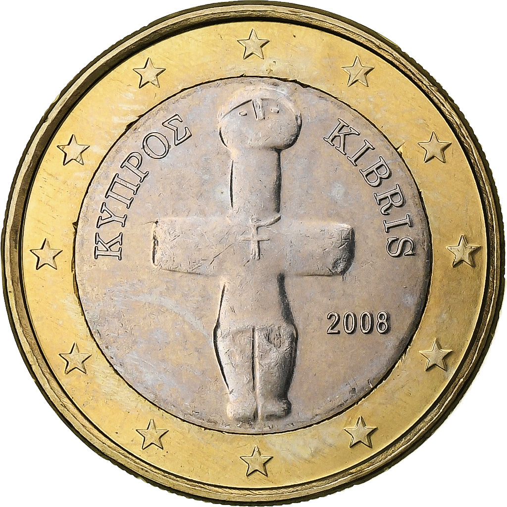 Cyprus, Euro, 2008, Bi-Metallic, UNC-