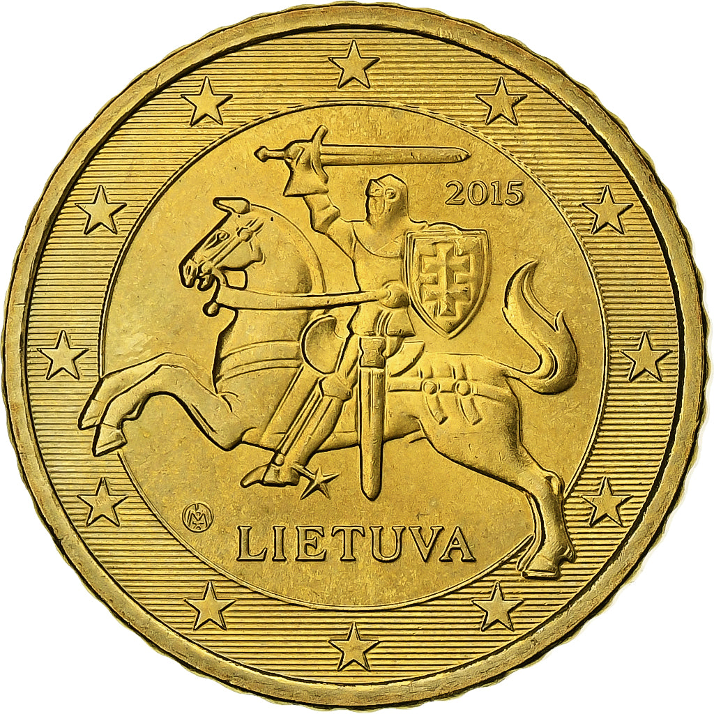 Lituanie, 50 Centimes, 2015, Vilnius, Or nordique, SPL