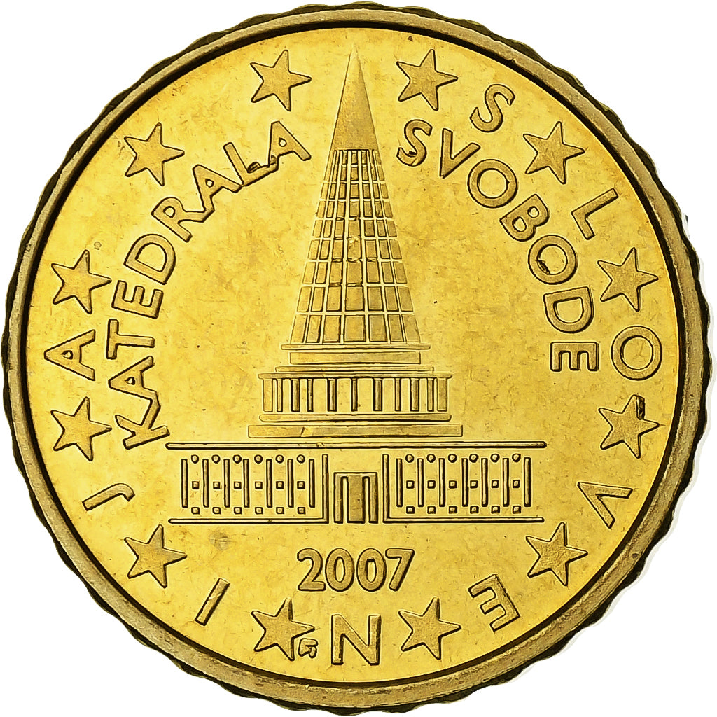 Slovenië, 10 Centimes, 2007, Vantaa, Nordic gold, UNC-