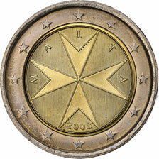 Malta, 2 Euro, 2008, Bimetálico, SC
