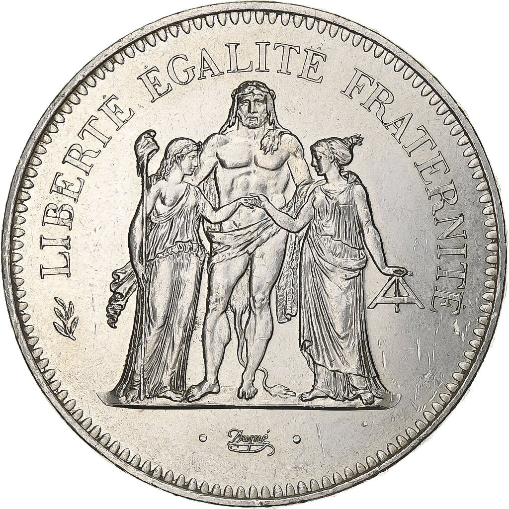 France, 50 Francs, 1974, Pessac, Silver, AU(55-58)