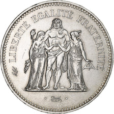 France, 50 Francs, 1976, Pessac, Silver, AU(55-58)