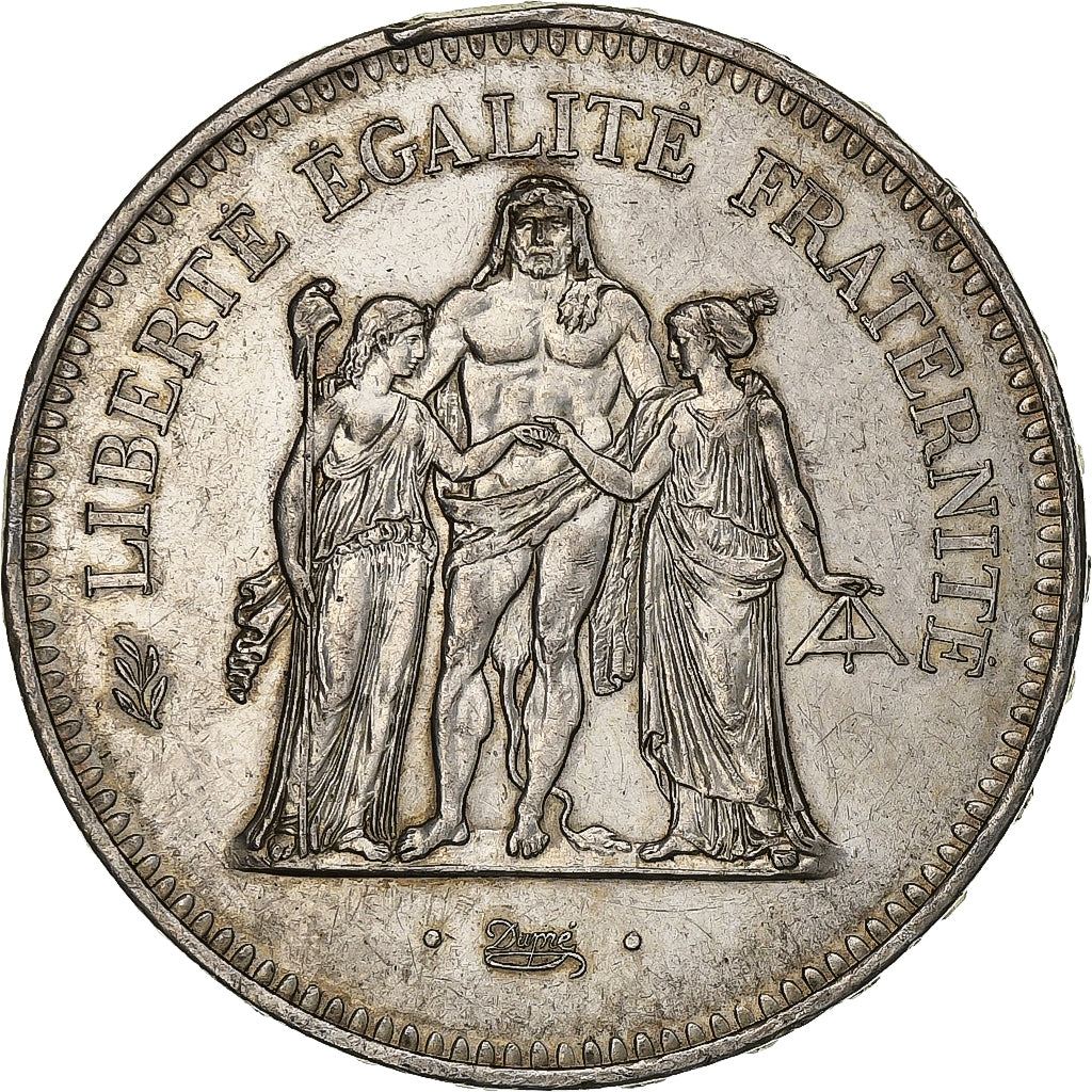 France, 50 Francs, 1978, Pessac, Silver, MS(60-62)