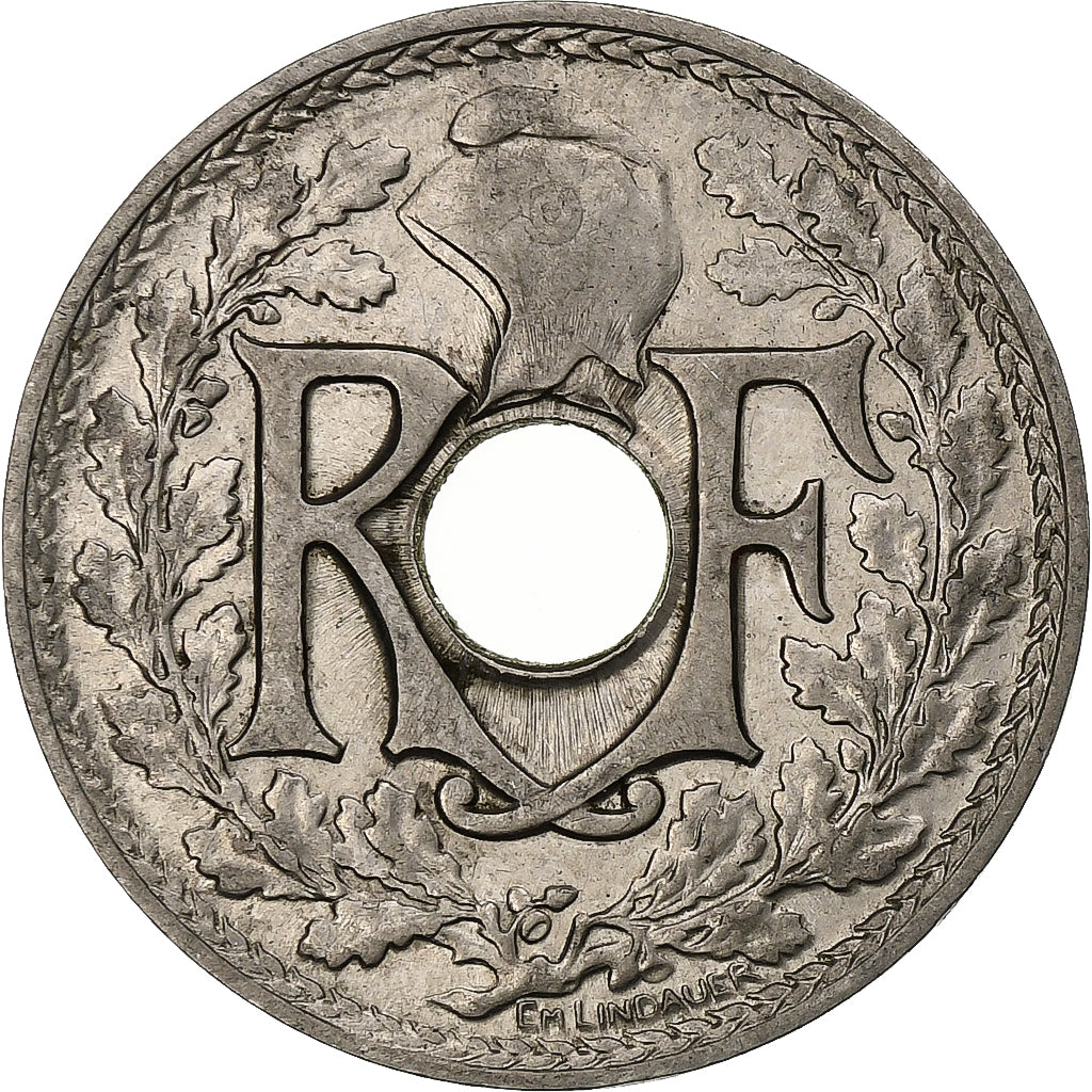 Francia, 25 Centimes, Lindauer, 1914, Paris, Nichel, SPL-