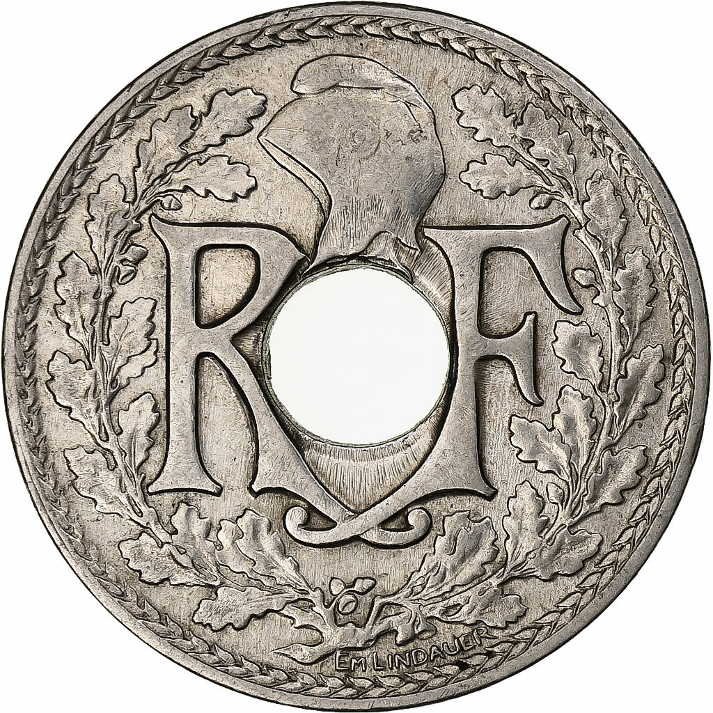 Francia, 25 Centimes, Lindauer, 1914, Paris, Níquel, SC