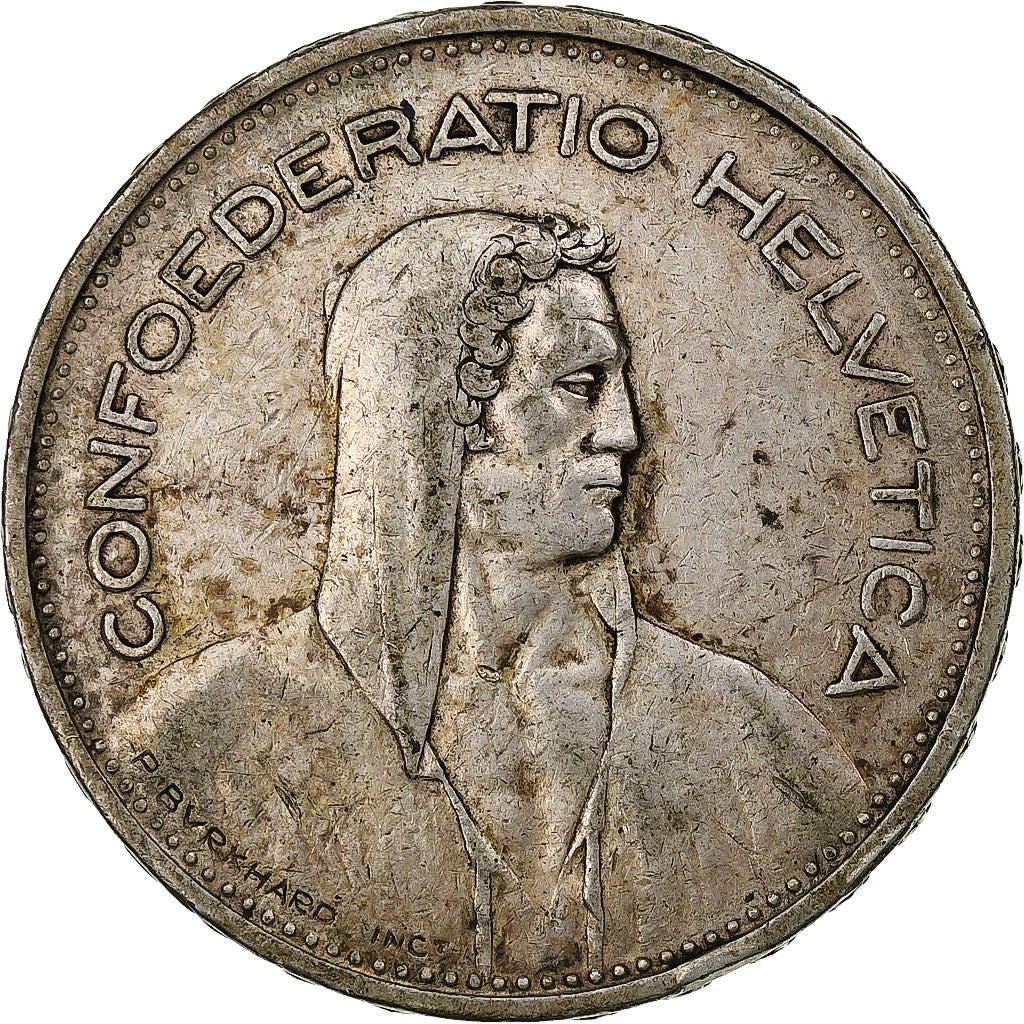 Zwitserland, 5 Francs, 1932, Bern, Zilver, ZF