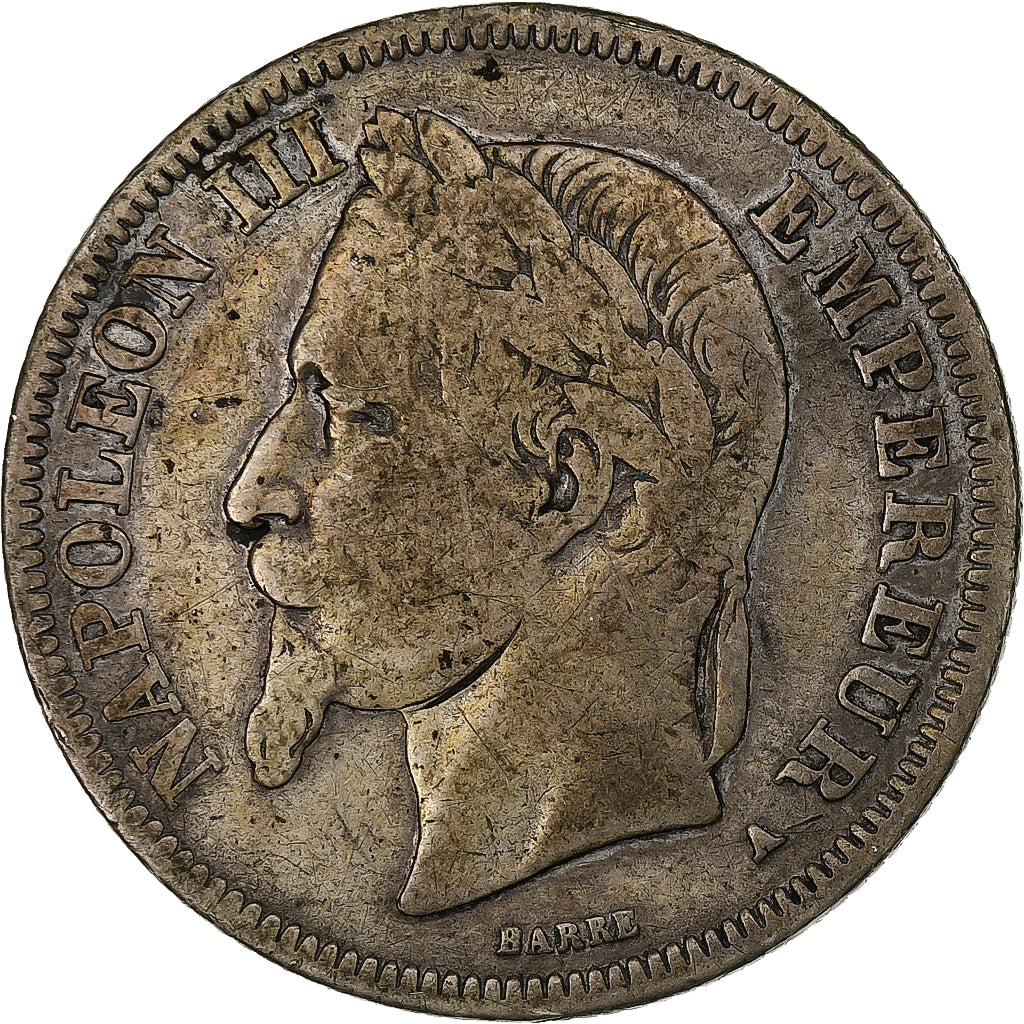 France, Napoleon III, 2 Francs, 1866, Paris, Silver, VF(20-25)
