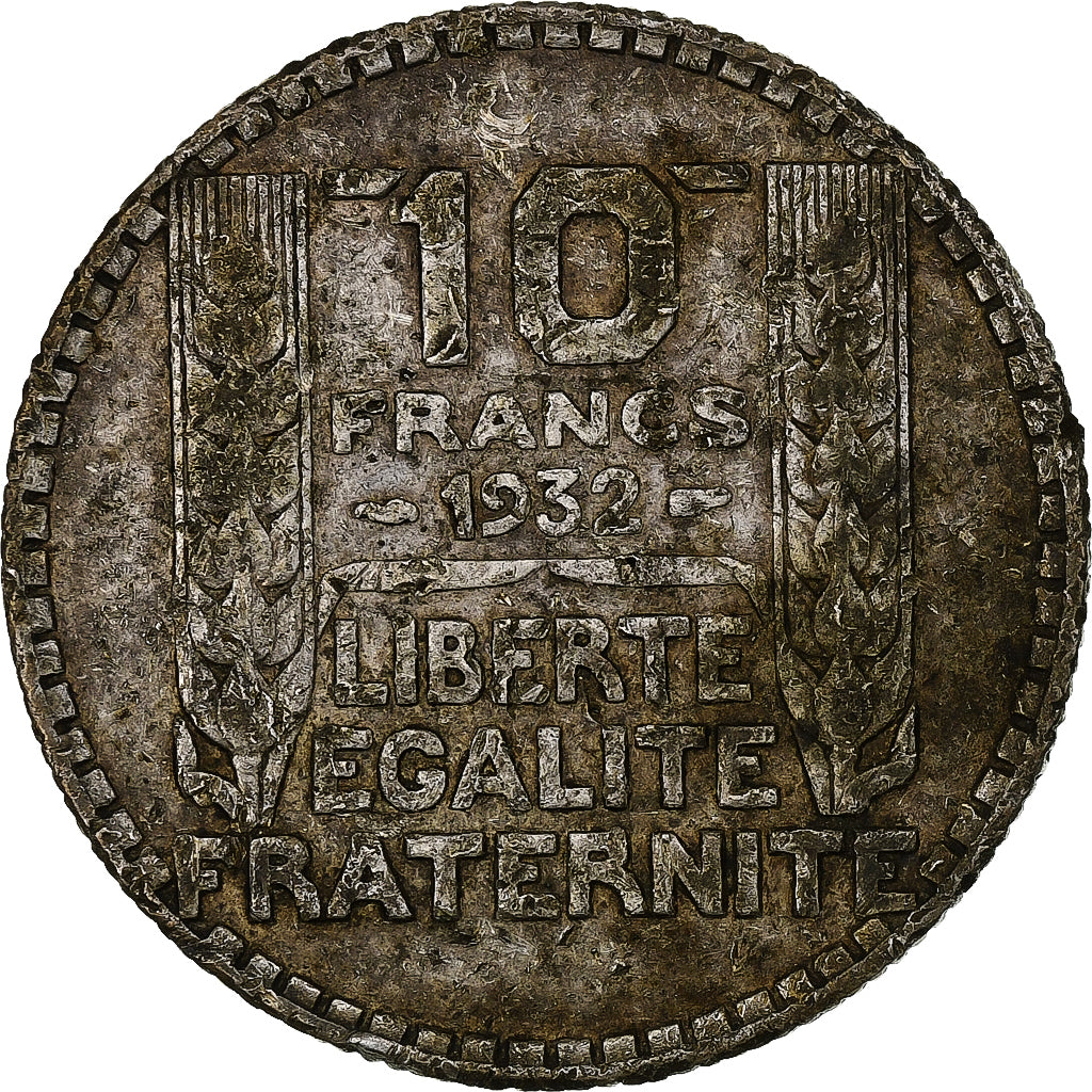 Francja, 10 Francs, Turin, 1932, Paris, Srebro, VF(20-25)