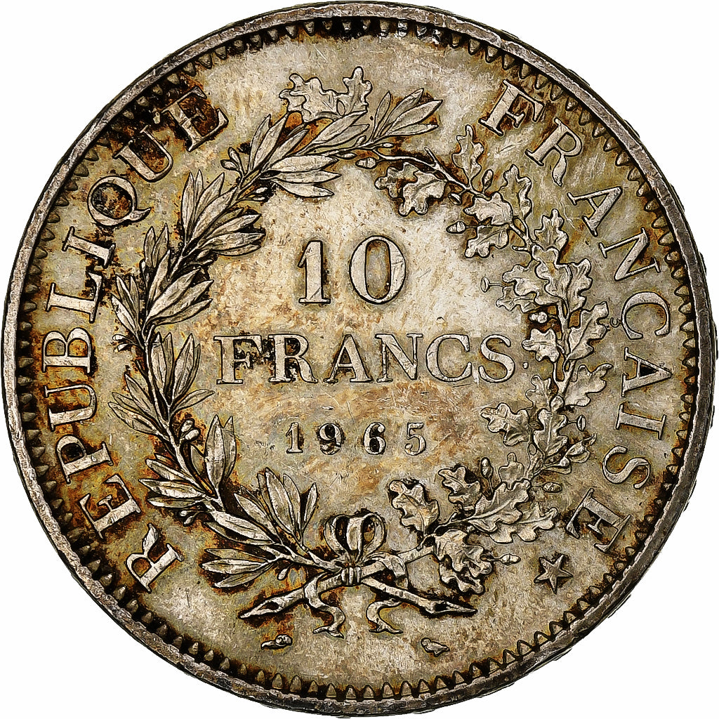 France, 10 Francs, Hercule, 1965, Paris, Silver, AU(55-58)
