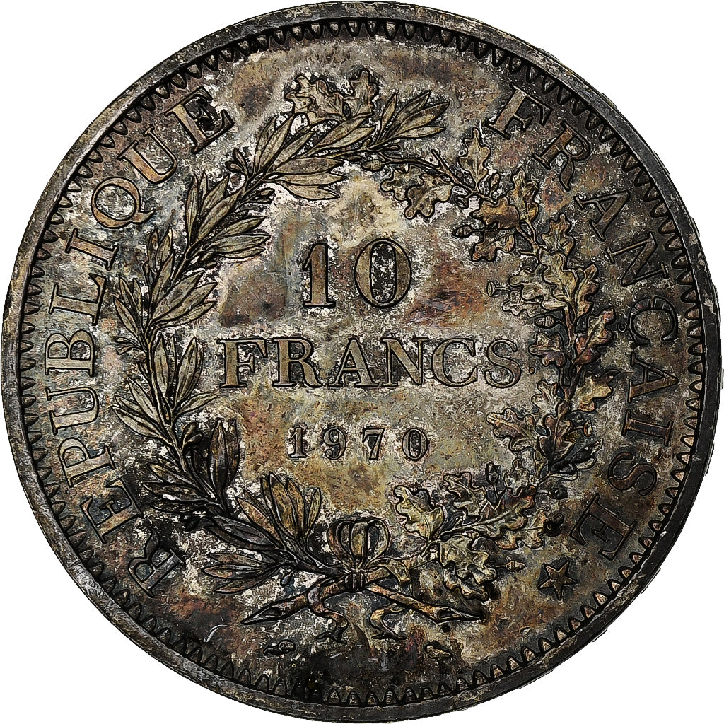 France, 10 Francs, Hercule, 1970, Paris, Silver, AU(55-58)