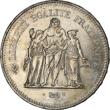 France, 50 Francs, Hercule, 1977, Pessac, Silver, AU(55-58)