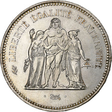 France, 50 Francs, Hercule, 1977, Pessac, Silver, MS(63)