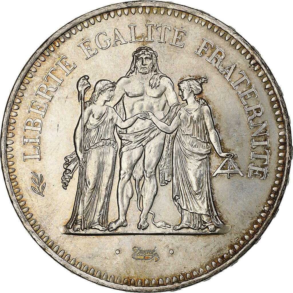 Francia, 50 Francs, Hercule, 1978, Pessac, Plata, SC