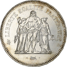 France, 50 Francs, Hercule, 1979, Pessac, Silver, MS(63)