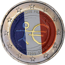 France, 2 Euro, Colourized, 2009, Pessac, Bi-Metallic, MS(63)