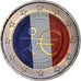 France, 2 Euro, Colourized, 2009, Pessac, Bi-Metallic, MS(63)