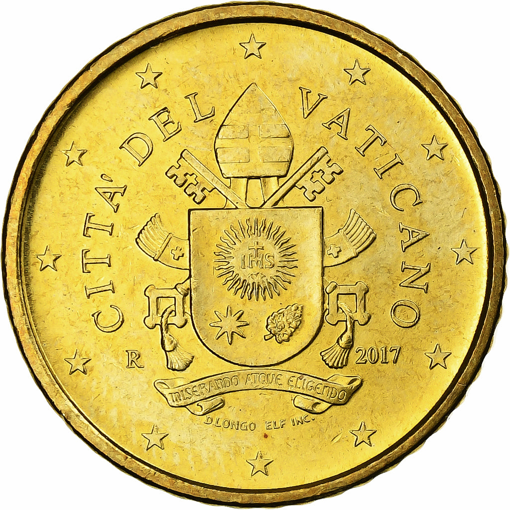 Vaticaan, 50 Centimes, 2017, Rome, Nordic gold, UNC-