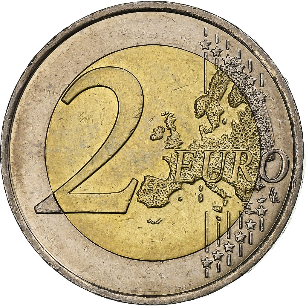 France, 2 Euro, Union économique et monétaire, 2009, Pessac, Bimétallique