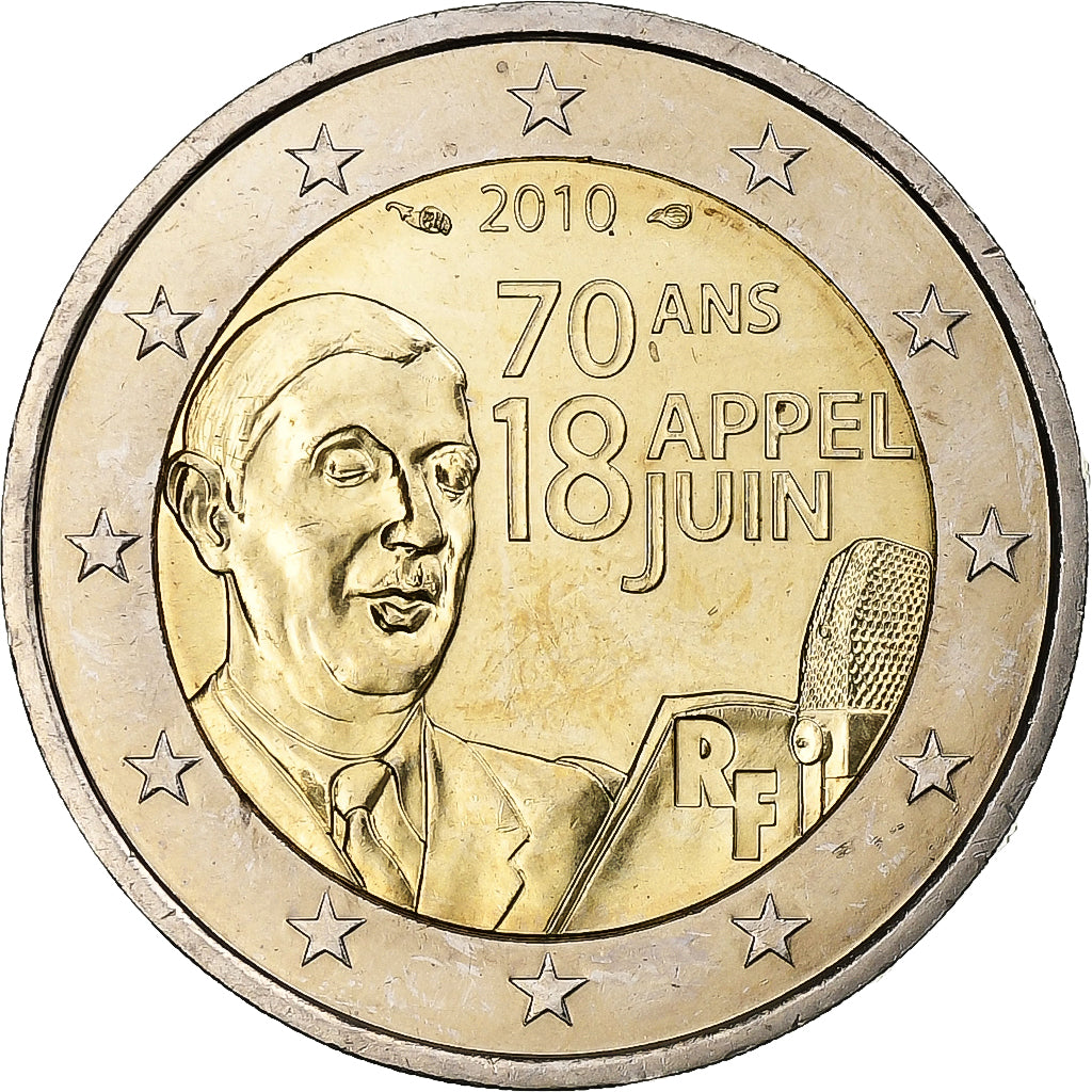 Frankrijk, 2 Euro, appel du 18 juin, 2010, Pessac, Bi-Metallic, UNC-