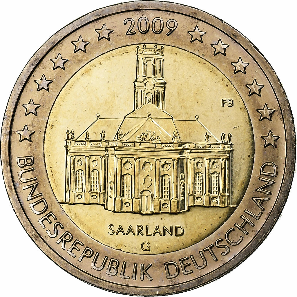 Germany, 2 Euro, Saarland, 2009, Karlsruhe, Bi-Metallic, MS(63)