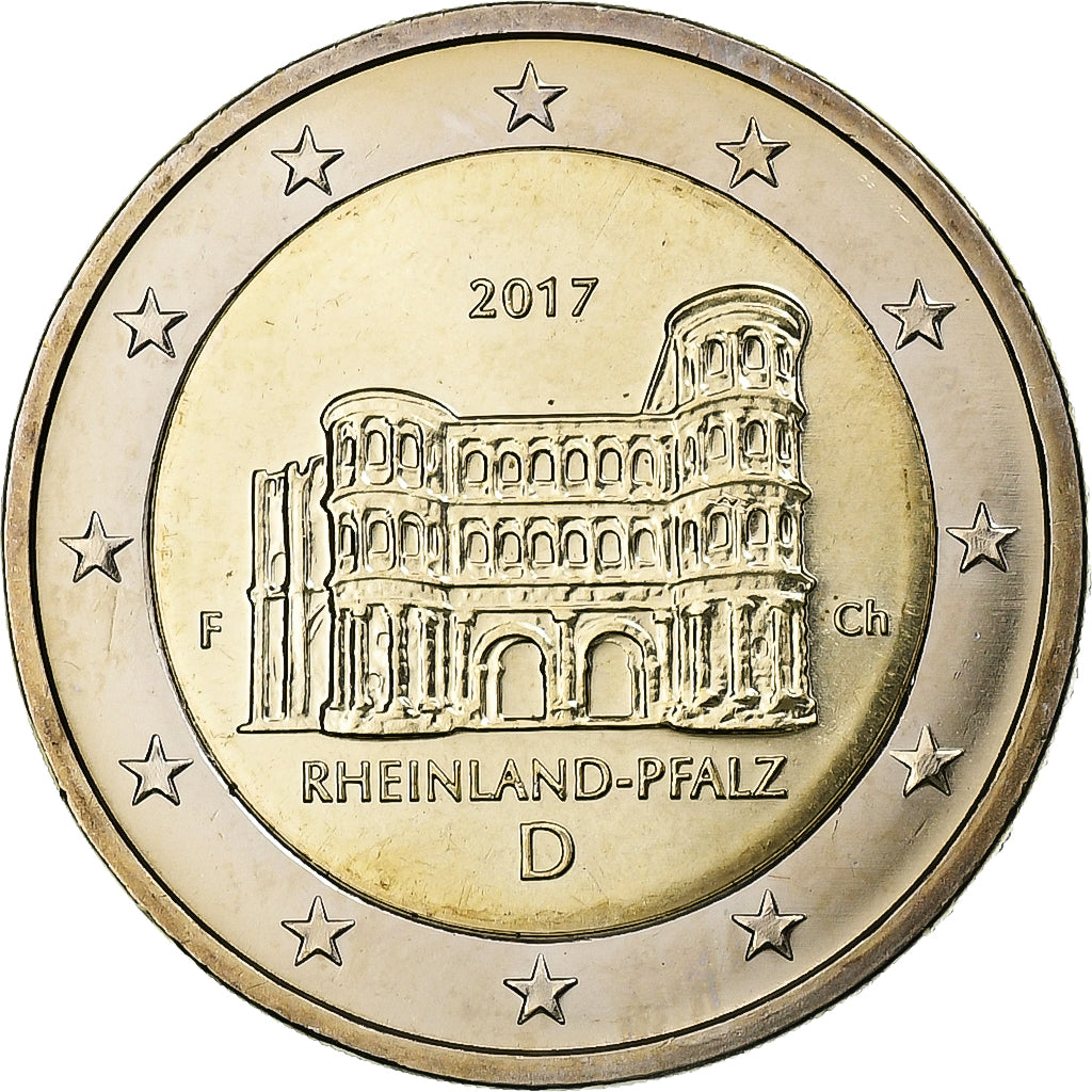 Germany, 2 Euro, Rheinland-Pfalz, 2017, Stuttgart, Bi-Metallic, MS(63)